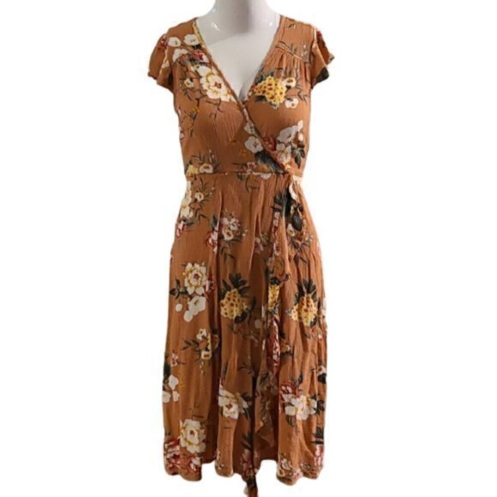 [Band of Gypsies] V-neck Tie Back Dress - Size M